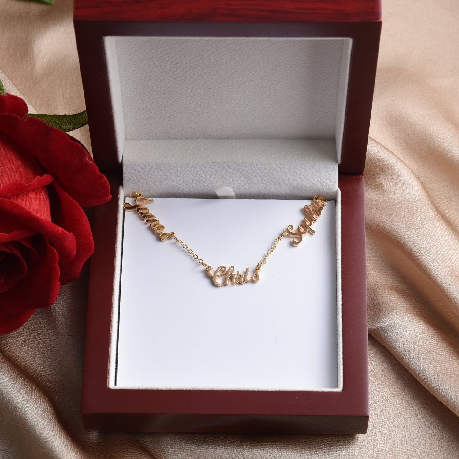 "Always Close to Her Heart" – Personalized Name Necklace