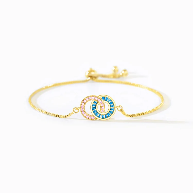 For Granddaughter-Customized Birthstones Circle Bracelet