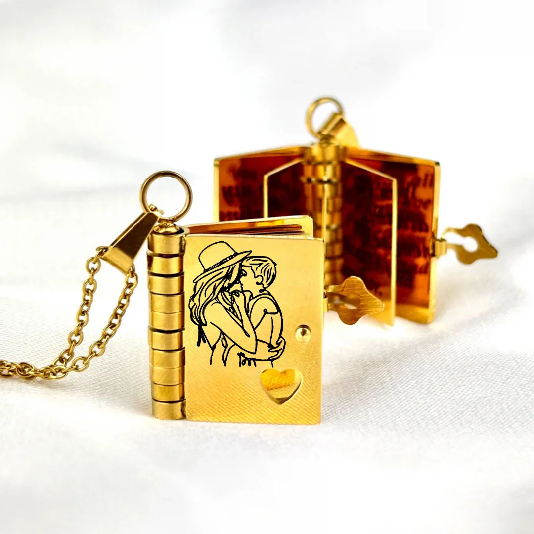 For Son - My Beloved Son Book Necklace