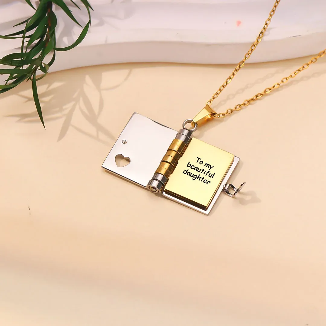 For Daughter - Star In The Universe Book Necklace