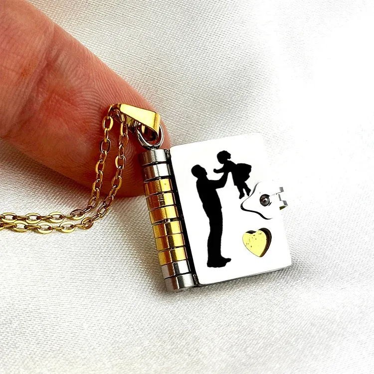 [Copy]For Unbiological Daughter - Love You Always & Forever Book Necklace