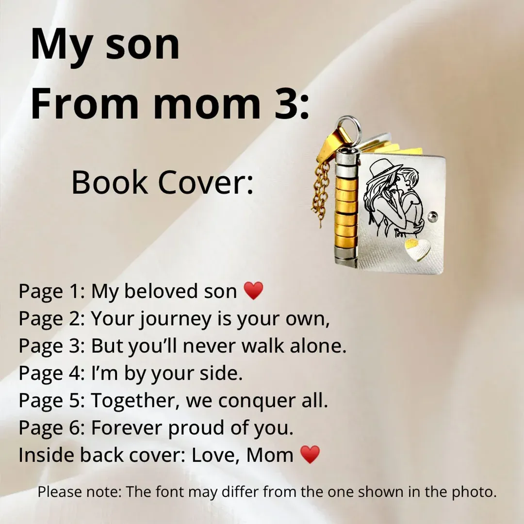 For Son - My Beloved Son Book Necklace