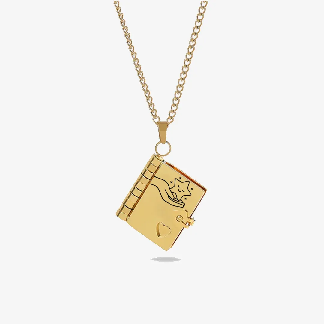 For Daughter - Star In The Universe Book Necklace