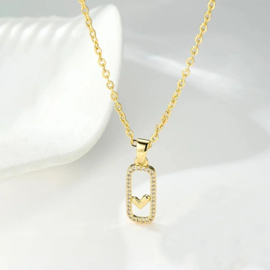 For Unbiological Daughter - Forever Linked Together Circle Heart Necklace