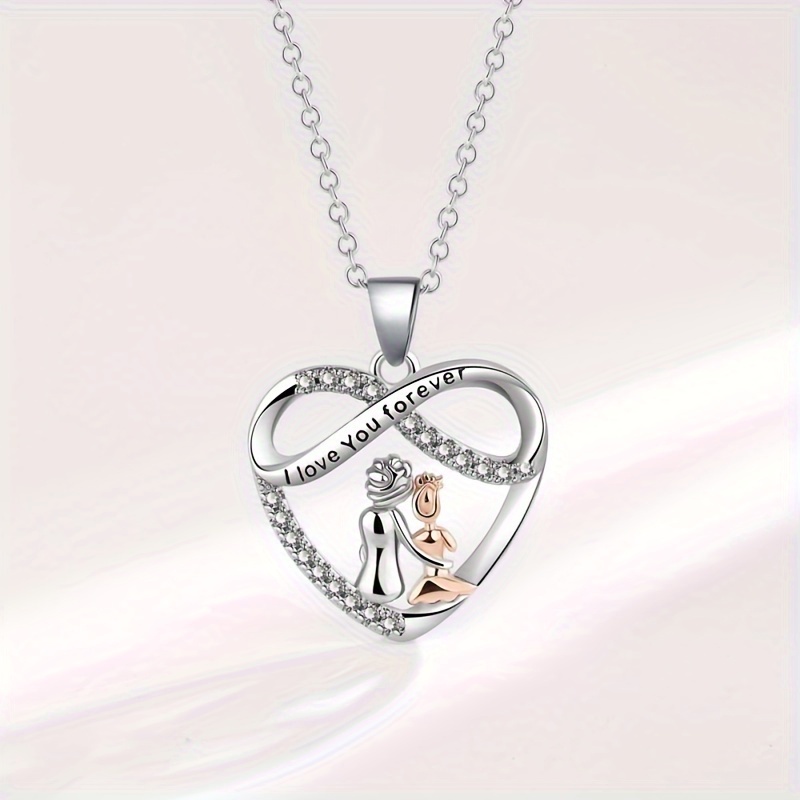 For Granddaughter - S925 I Will Always Love You Infinity Heart Necklace