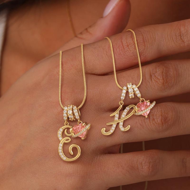 Gracie Initial Heart Necklace