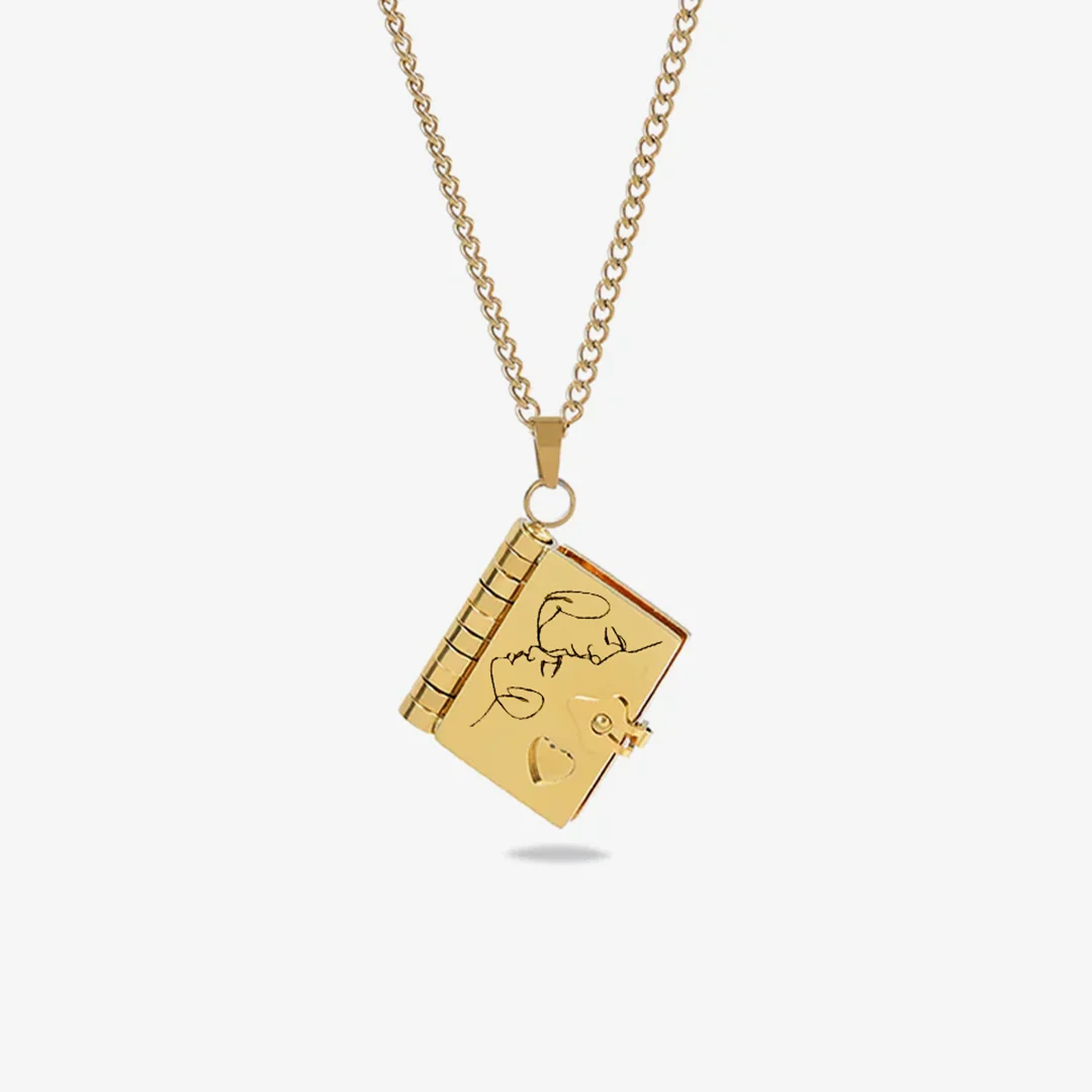 For Love - I Love You Endlessly Book Necklace