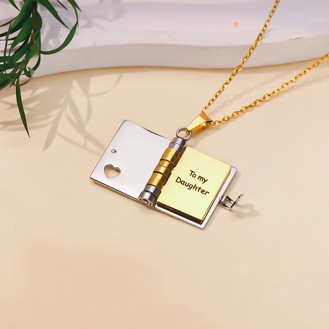 For Daughter - I'm Always With You Book Necklace