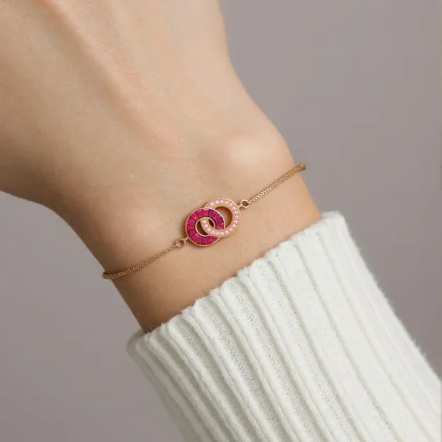 For Granddaughter-Customized Birthstones Circle Bracelet