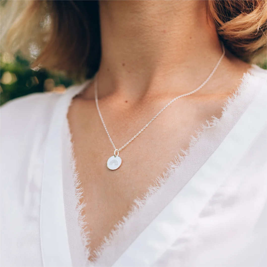 Rainbow Circle Necklace