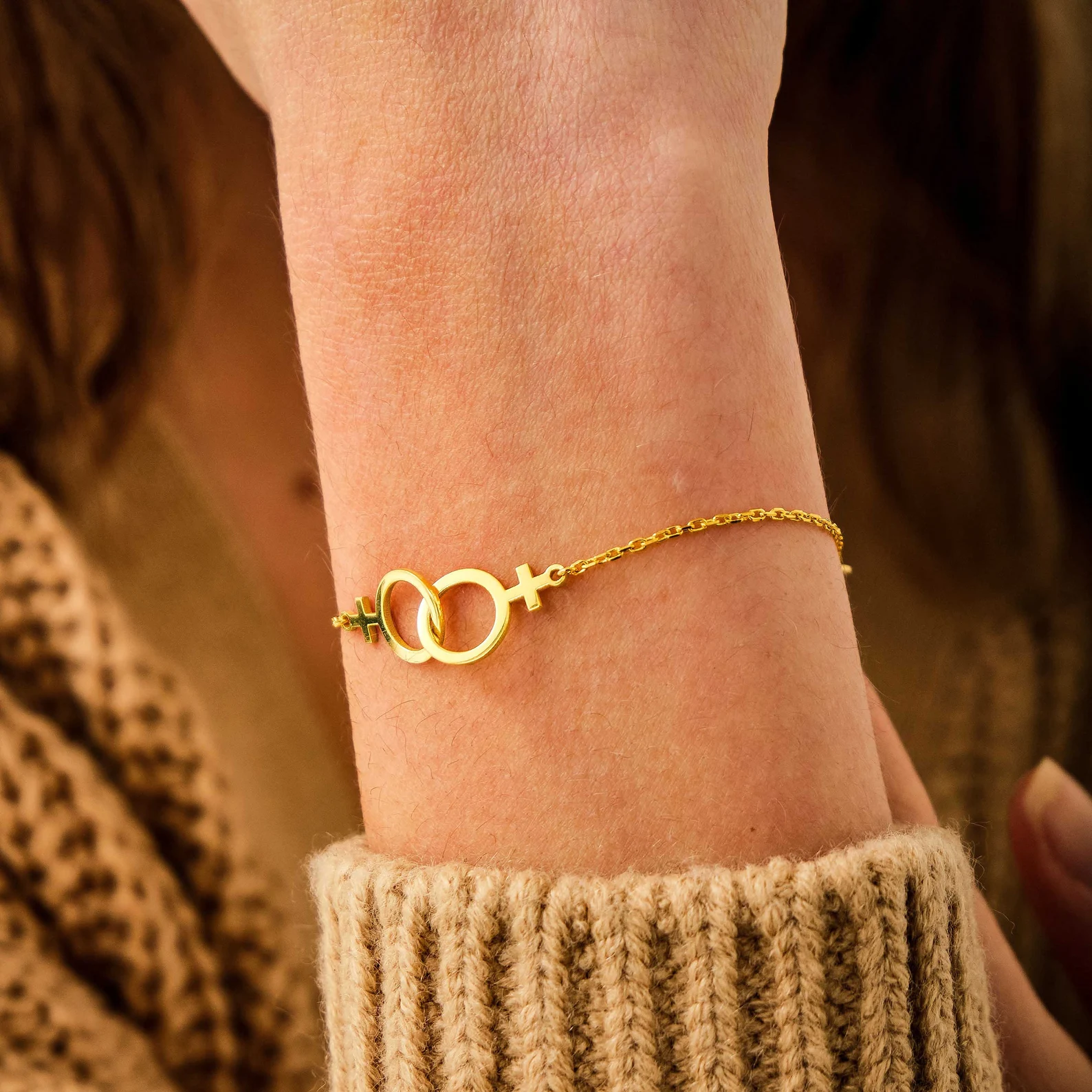 Double Venus Lesbian Pride Bracelet