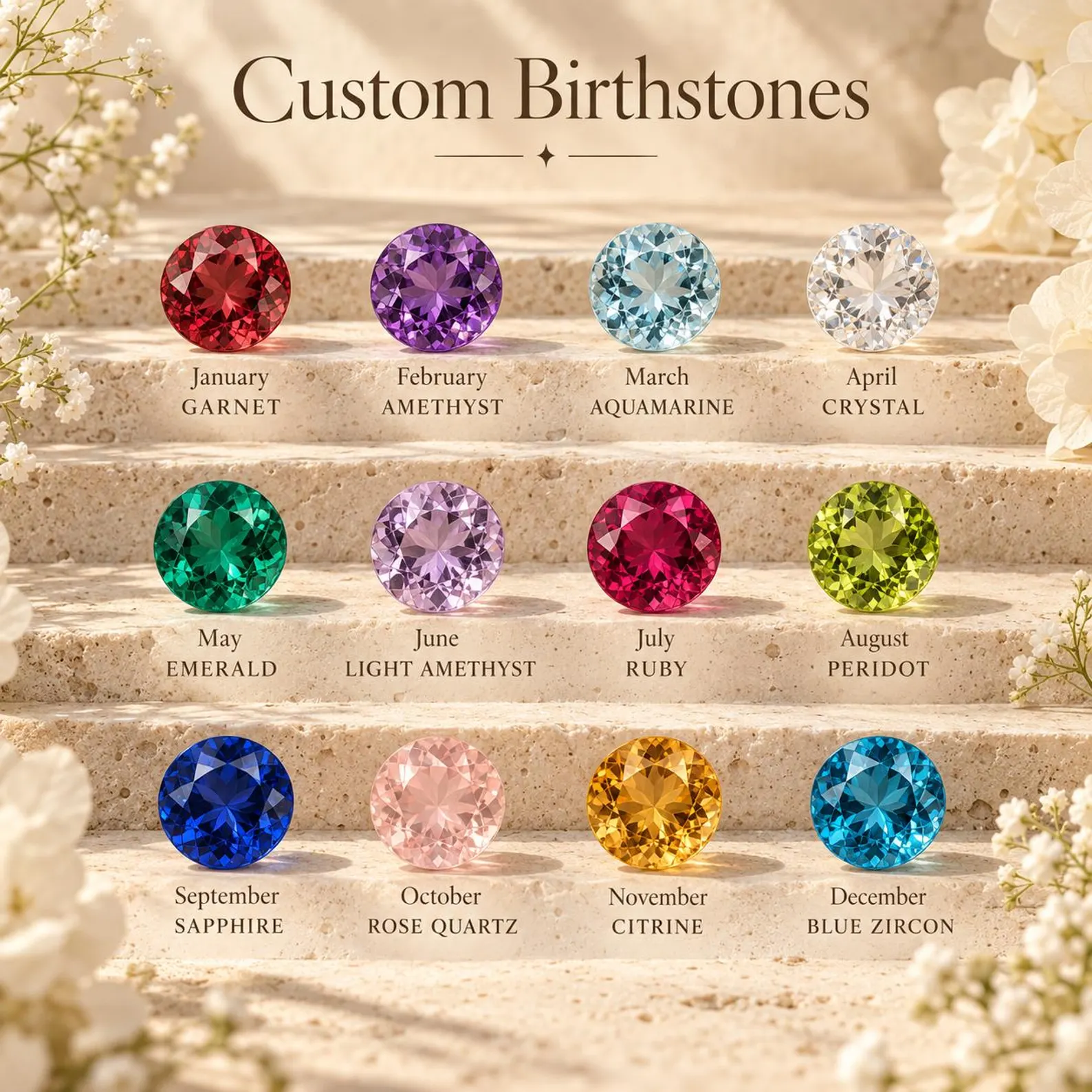 Personalized Family Birthstone Ring – A Meaningful Gift for Mom & Grandma