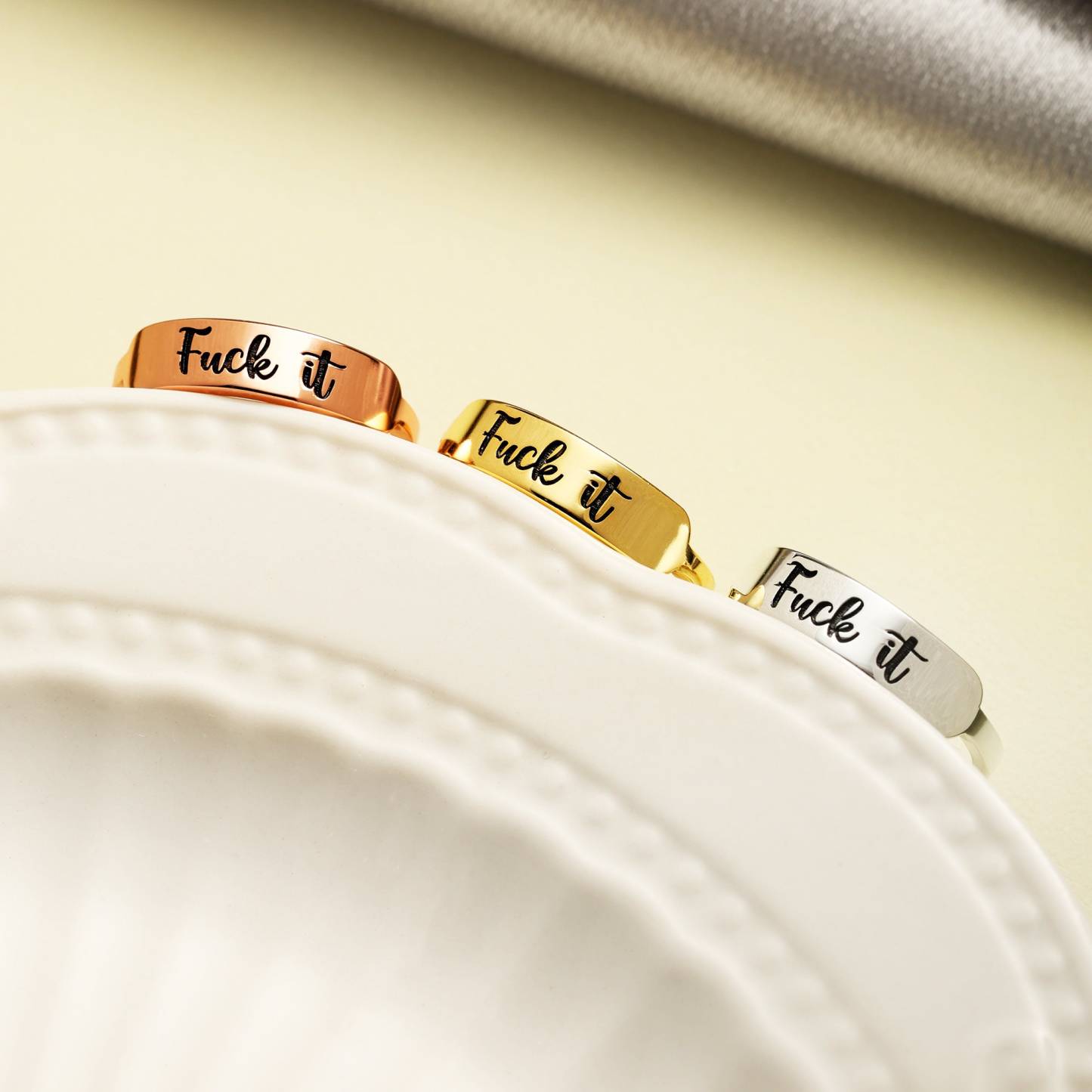 Fuck It Dainty Bar Ring