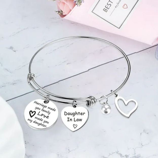 For Daughter-in-law - Marriage Made You Family Love Made You My Daughter Bangle Bracelet