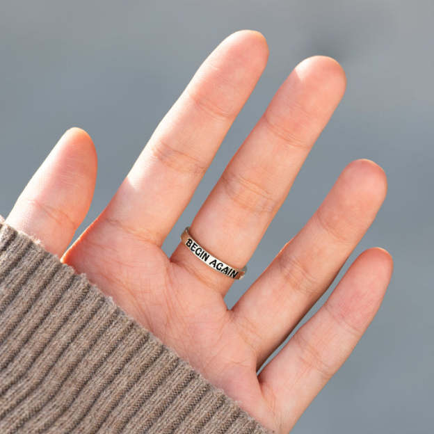 S925 Begin Again Lotus Ring