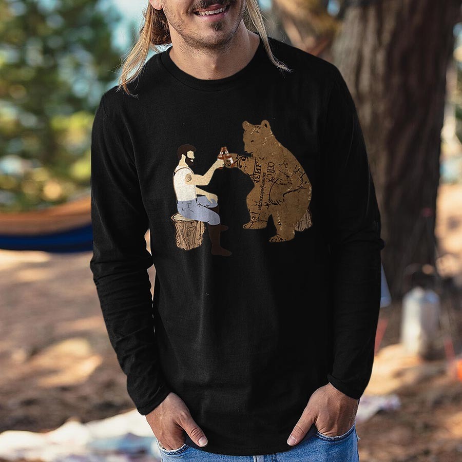 Best Beer Friend Printed Long Sleeves Men's T-shirt