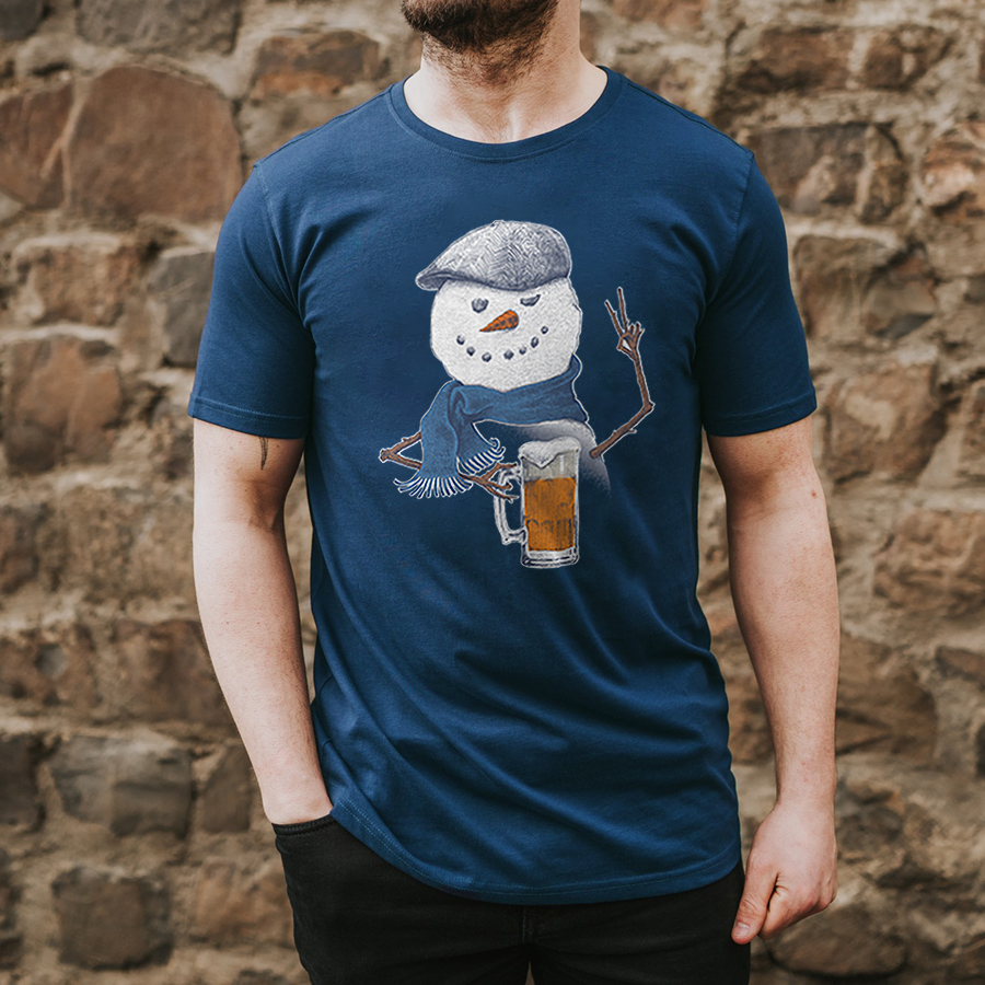 Snowman With Beer T-shirt