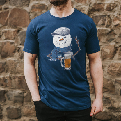Snowman With Beer T-shirt