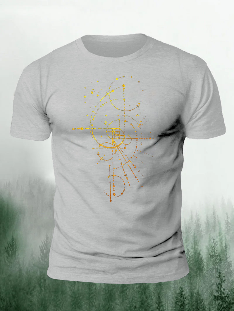 Gold Edition Fibonacci Rectangle Printed Men's T-shirt