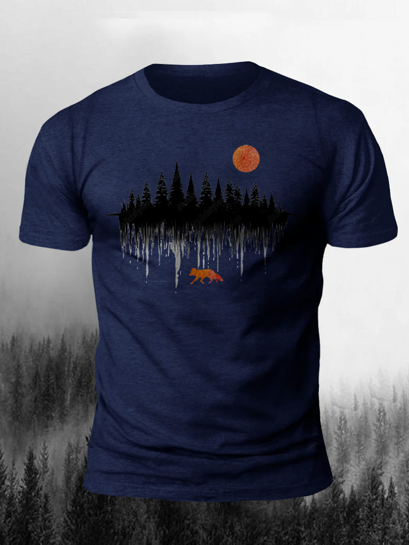 A Fox In The Wild Printed Men's T-shirt