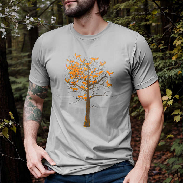 Blazing Fox Tree Printed Men's T-shirt