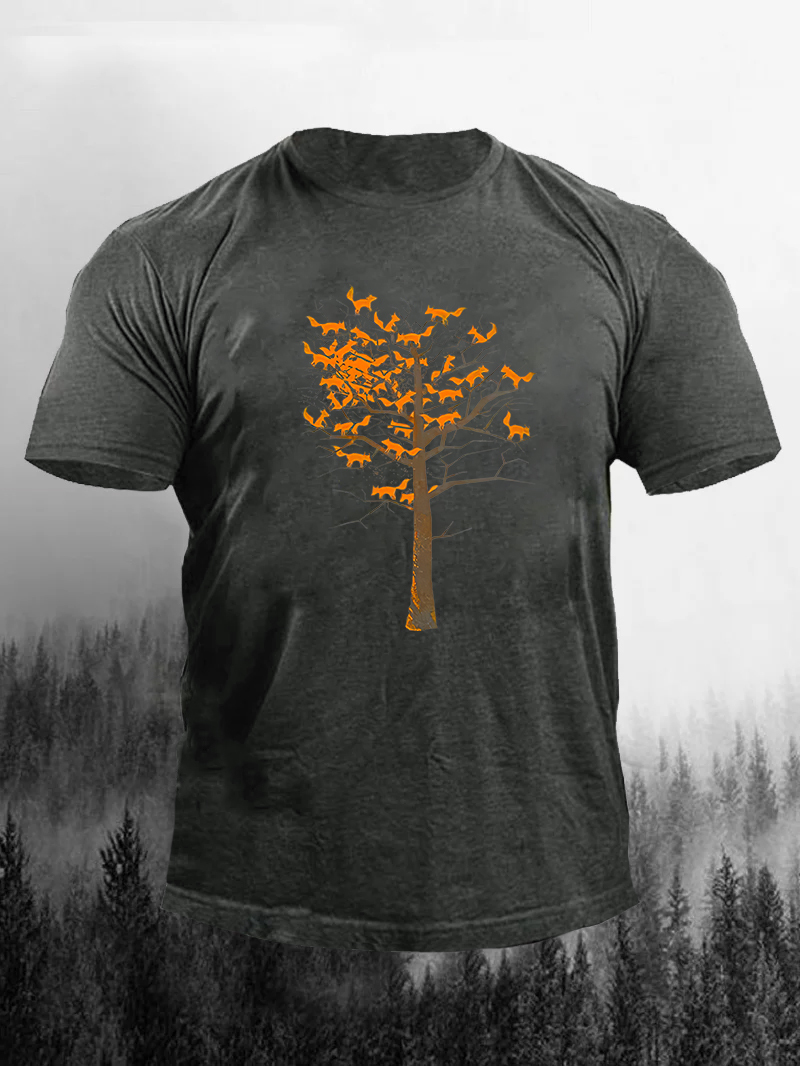 Blazing Fox Tree Printed Men's T-shirt