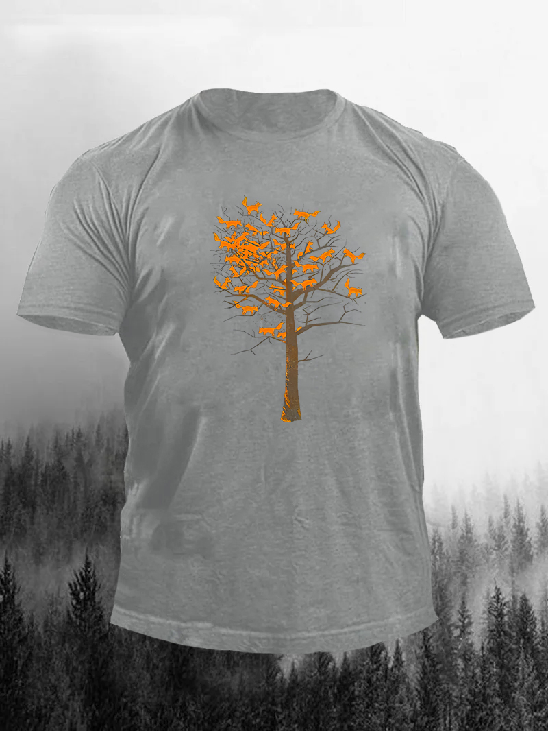 Blazing Fox Tree Printed Men's T-shirt