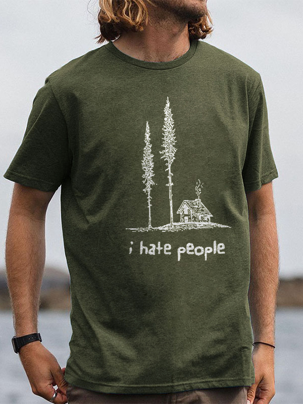 I Hate People Printed Men's T-shirt