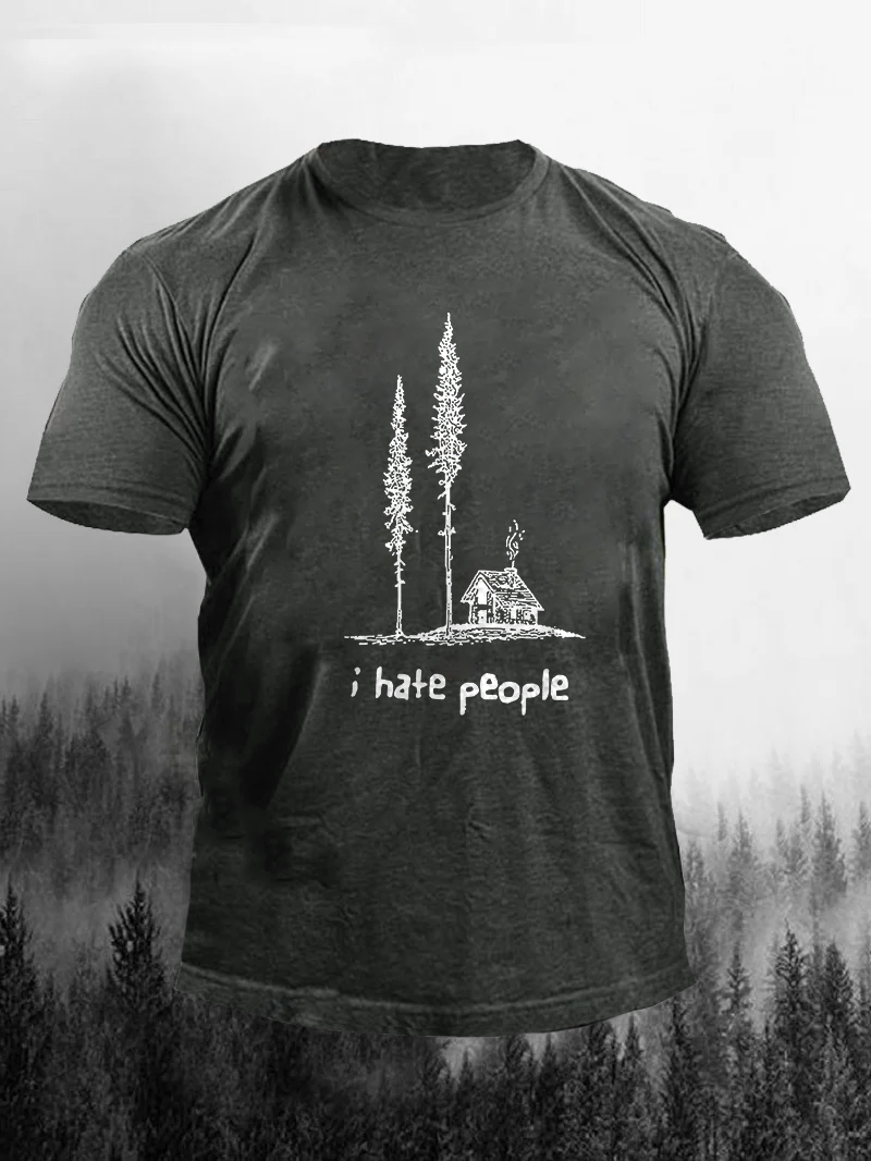 I Hate People Printed Men's T-shirt