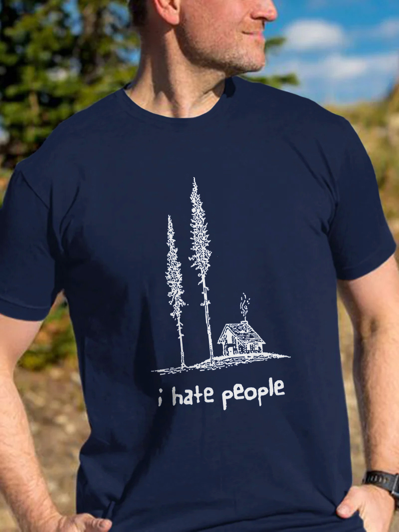 I Hate People Printed Men's T-shirt