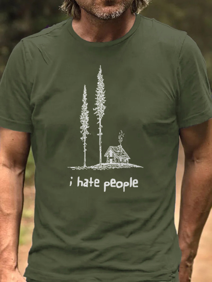 I Hate People Printed Men's T-shirt