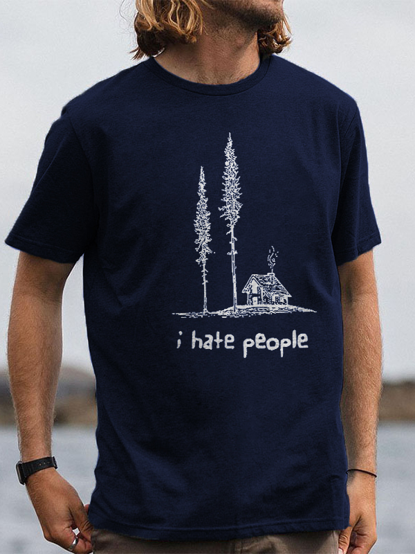 I Hate People Printed Men's T-shirt