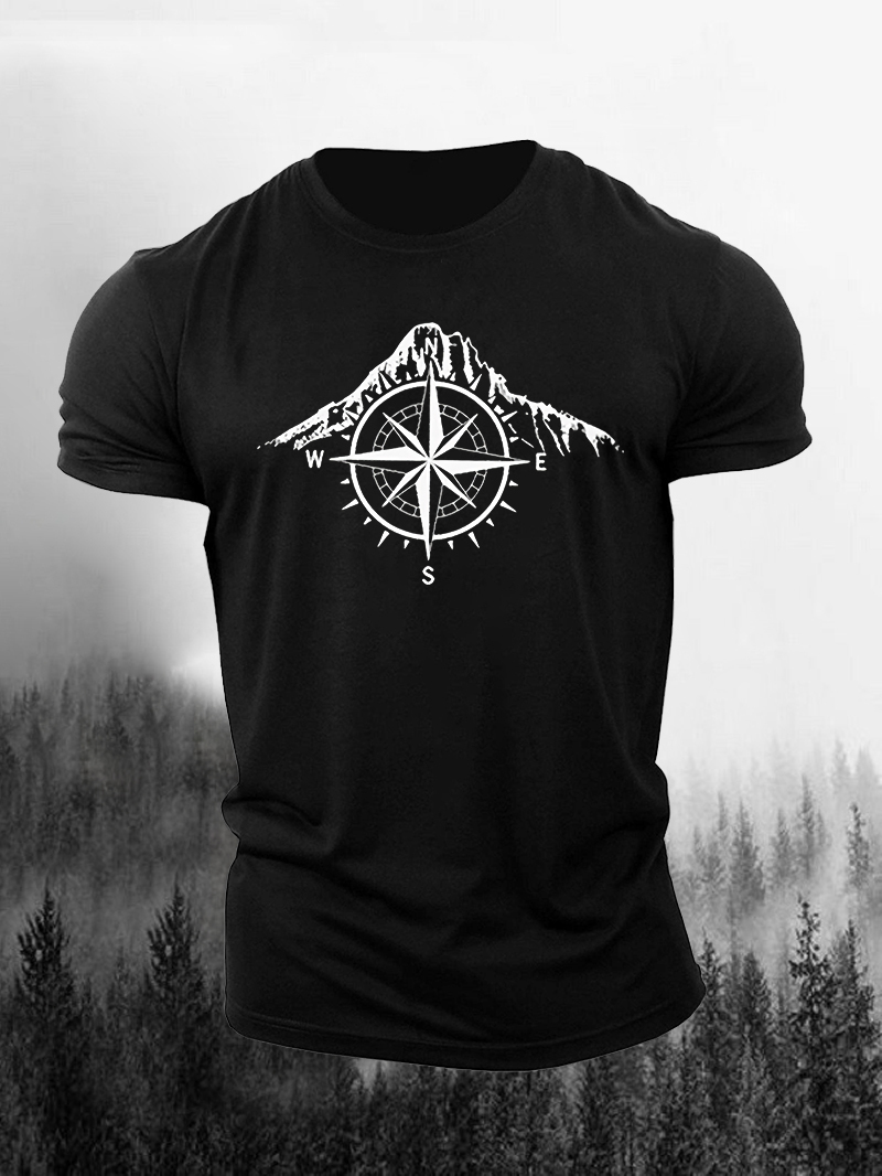 Mountain Compass Printed Men's T-shirt