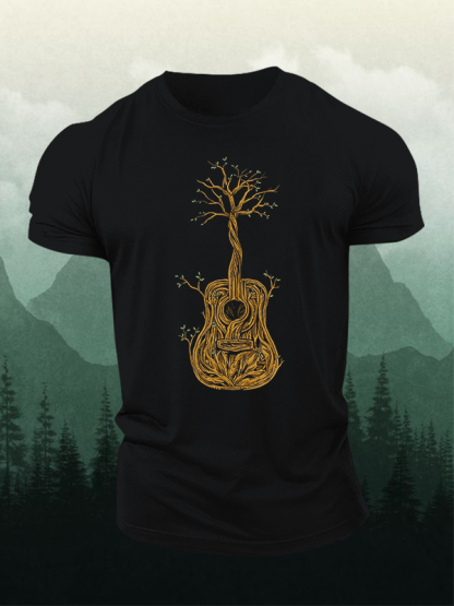 Guitar Tree Printed Men's T-shirt