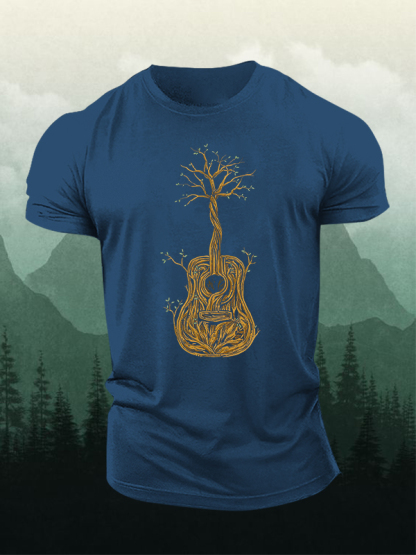 Guitar Tree Printed Men's T-shirt
