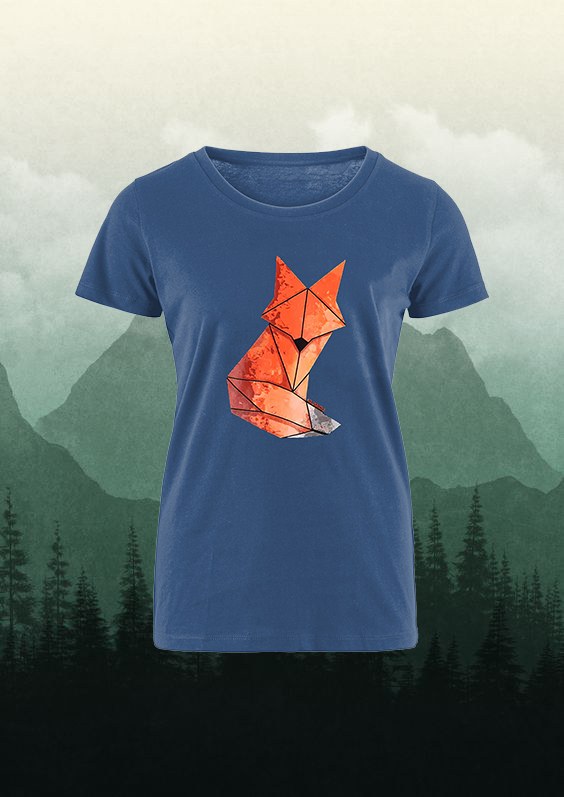 Abstract Fox Printed Women's T-shirt
