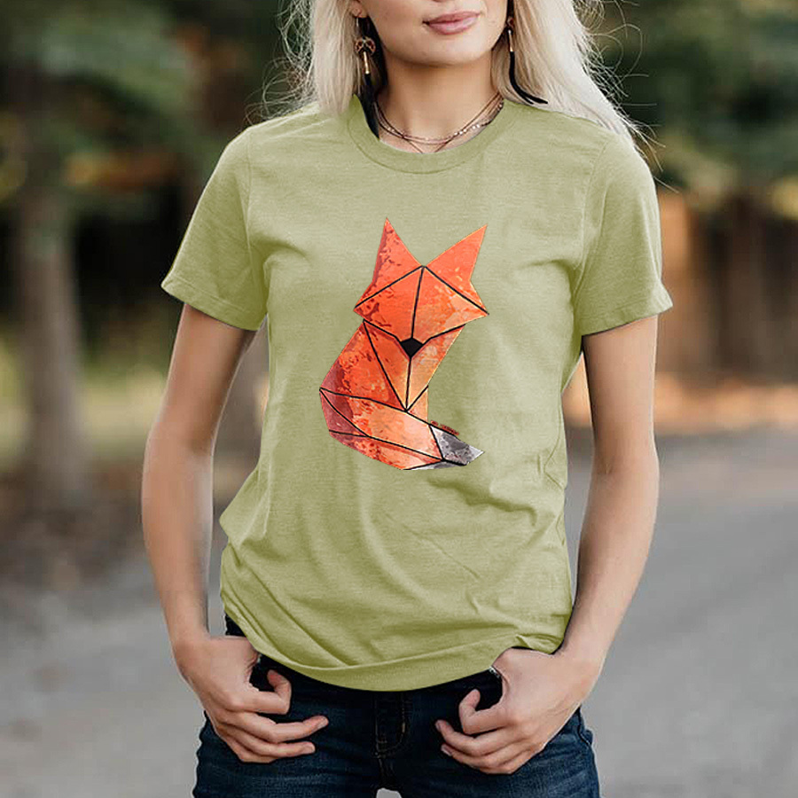 Abstract Fox Printed Women's T-shirt