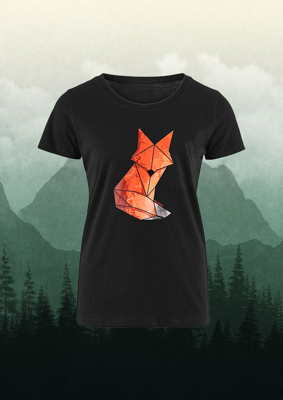 Abstract Fox Printed Women's T-shirt