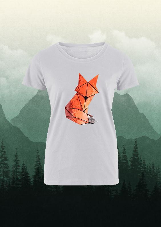 Abstract Fox Printed Women's T-shirt