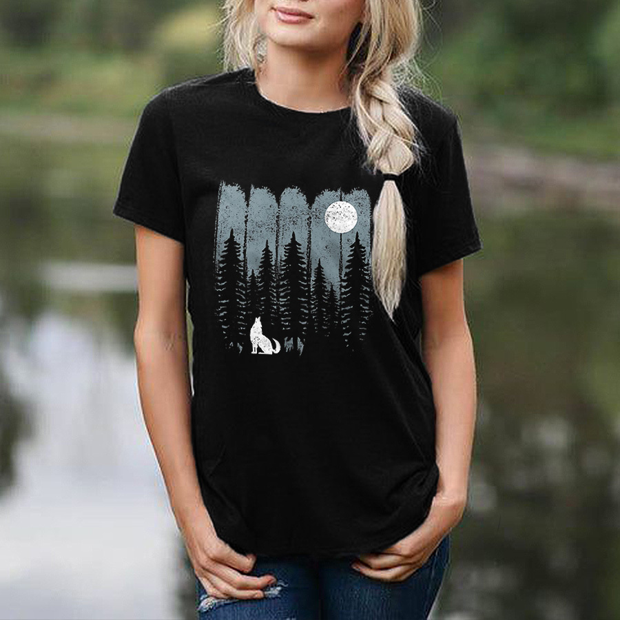 Nature Forest Printed Women's T-shirt