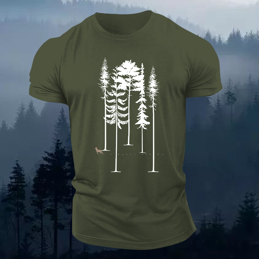 Pine Tree Printed Men's T-shirt