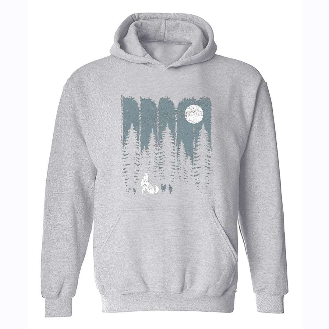 Forest Wolf Printed Women's Hoodie-Forestso