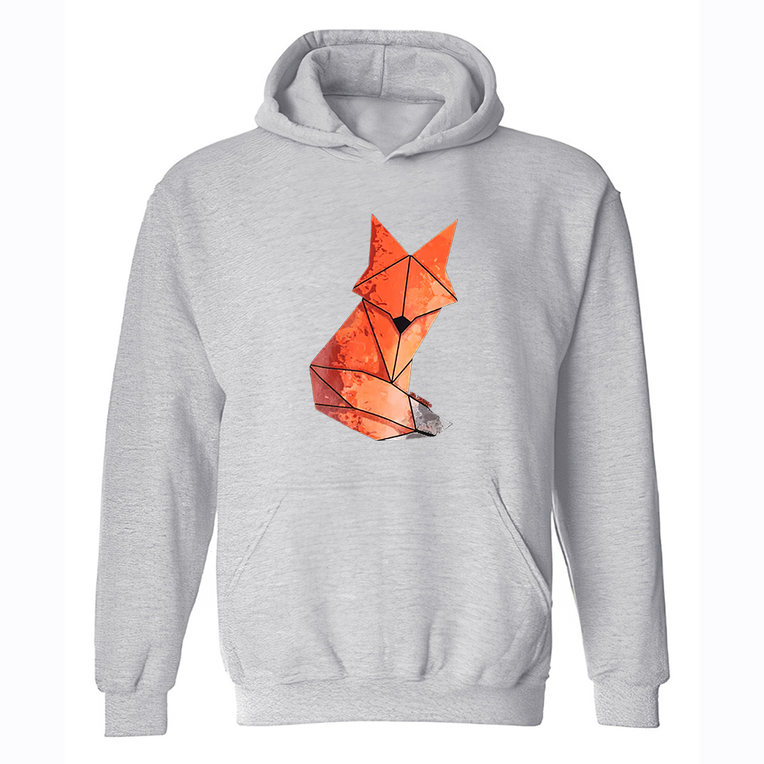 Abstract Wolf Printed Women's Hoodie-Forestso