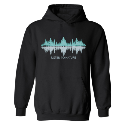 Listen To Nature Printed Men's Hoodie-Forestso