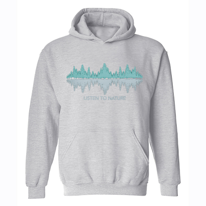 Listen To Nature Printed Men's Hoodie-Forestso