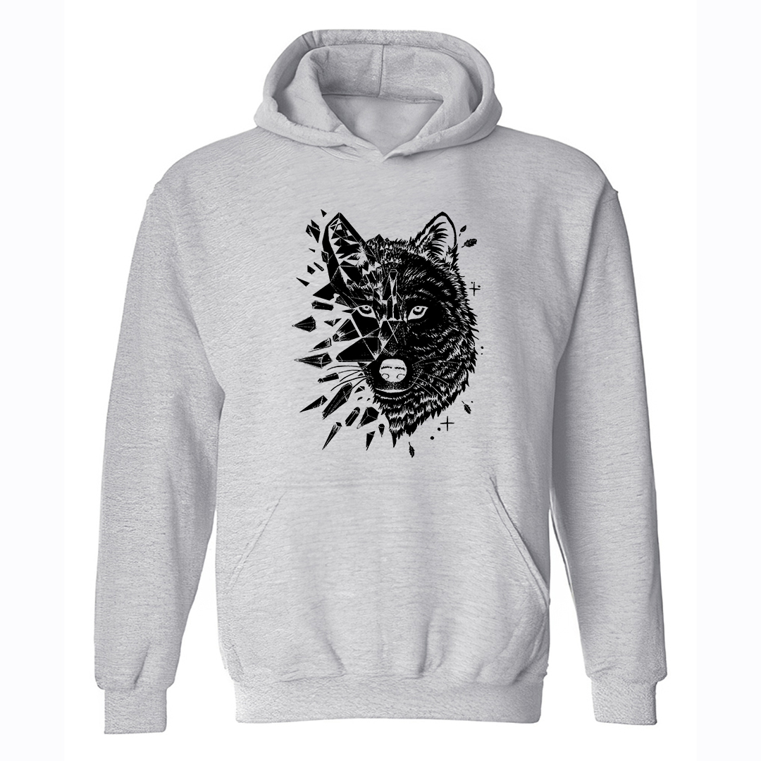 Forest Wolf Printed Men's Hoodie-Forestso