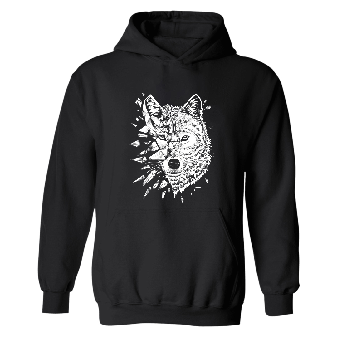 Forest Wolf Printed Men's Hoodie-Forestso