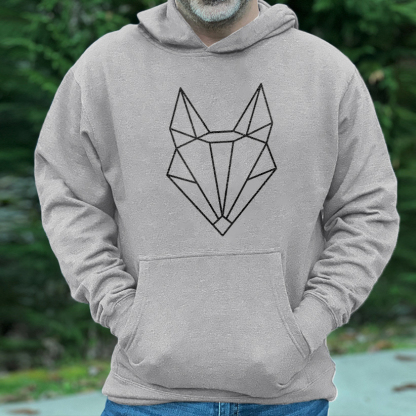 Geometric Fox Printed Men's Hoodie
