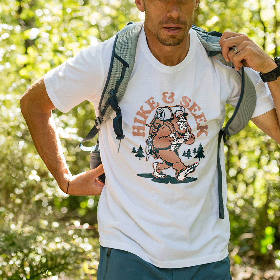 Hike & Seek Printed Men's T-shirt-Forestso