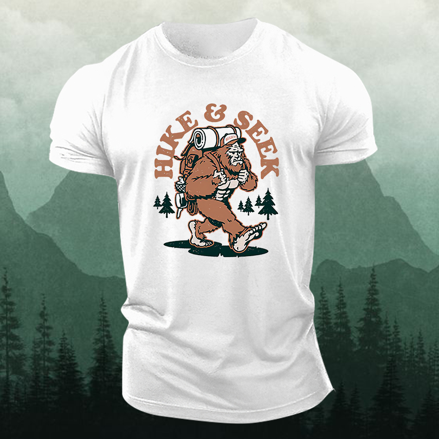 Hike & Seek Printed Men's T-shirt-Forestso